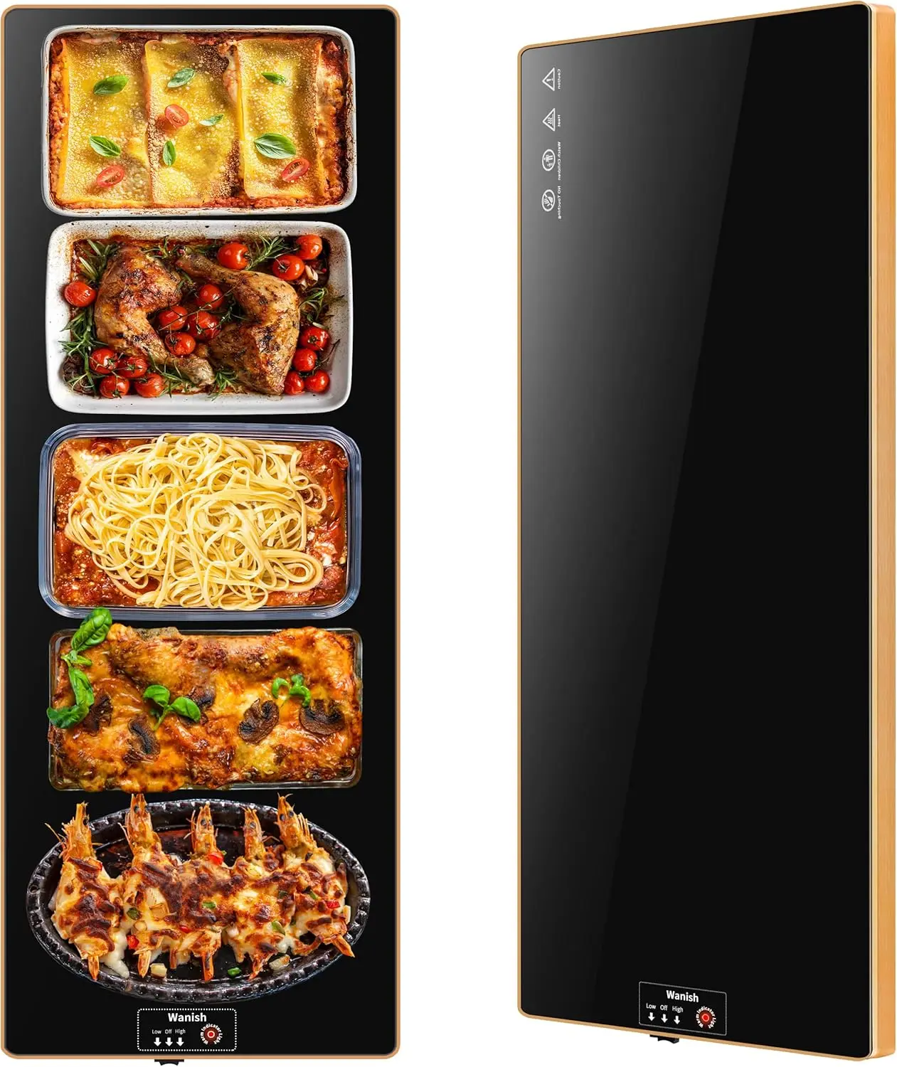 

Electric Warming Tray, Extra Long 40"x12", Food Warmer with Thermostat and Full Surface Heating for Parties Buffet