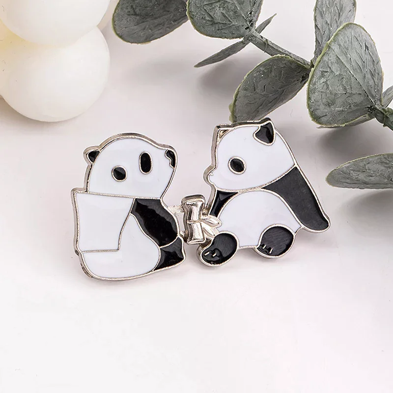 2pcs Cute Panda Button Adjuster for Pants Skirt Waist Tightener Adjustable Waist Buckle Jeans No Sewing Required Waist Button