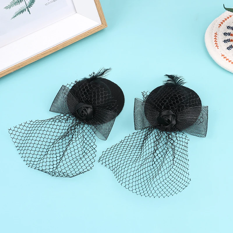 Chapeau en maille de diamètre de 7CM, modèle de poupée 1:6, Simulation Miniature de maison de poupée, chapeau en maille noire, modèle de jouet pour enfant, accessoires en tissu, 1 pièce
