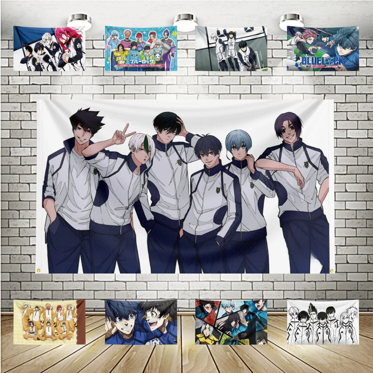 

B-BlueS L-LockS Anime Sports Flag Banner Japanese Hot-Blooded Wall Hanging for Bedroom Dorm Home Decoration Fan Collection
