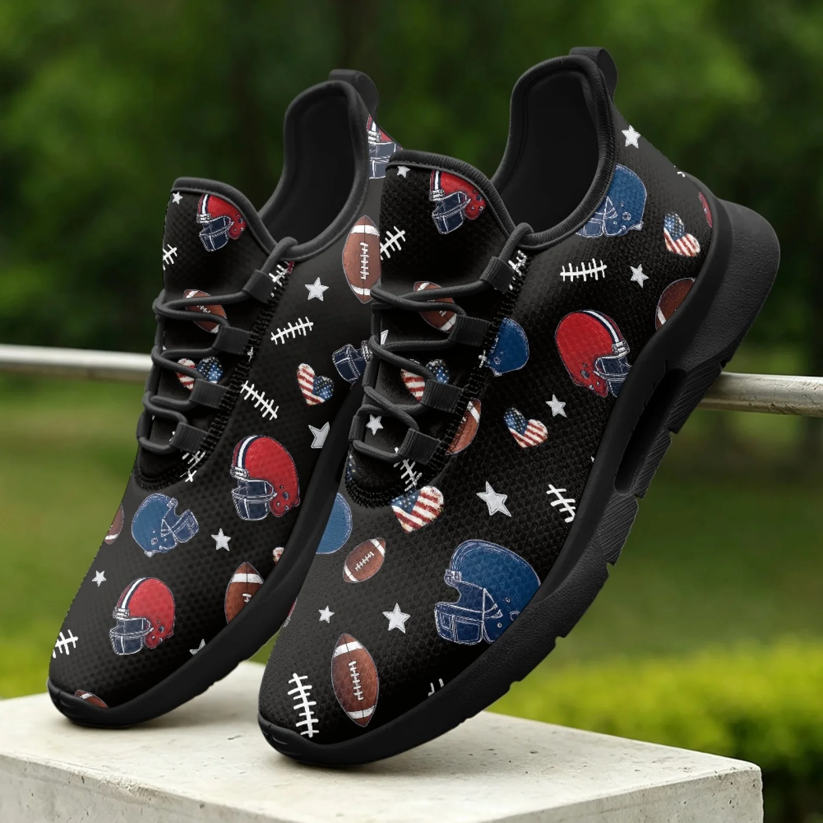XIXIRIMIDO Lace-up Casual Shoes Men Sneakers Comfortable Mesh Breathable Walking Shoe Women's Lightweight Sneaker Soft Football