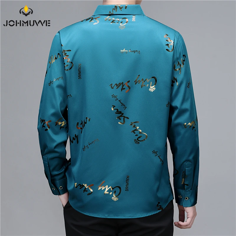 Men\'s Casual and Fashionable Long Sleeved Printed Shirt, Non Ironing and Wrinkle Resistant Business Top