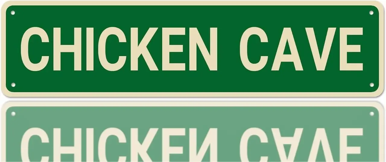 

Знак в виде куриной пещеры, декоративный знак в виде курицы, подарок для любителей курицы, Забавный Настенный декор для мужской пещеры/дома/мужской пещеры, качественный Металл Sig