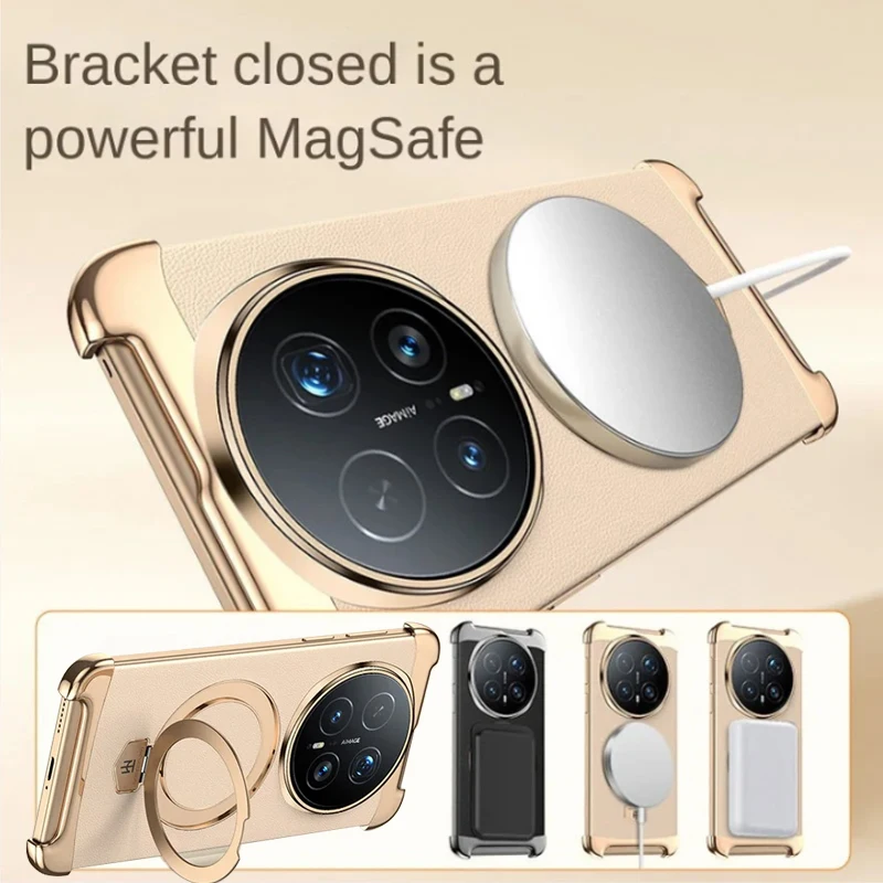 

Ultra-thin Frameless Slim Plating Case For Honor Magic 8 Pro 8Lite X9D X70 Wireless Charging Leather Shockproof Cover Bumper