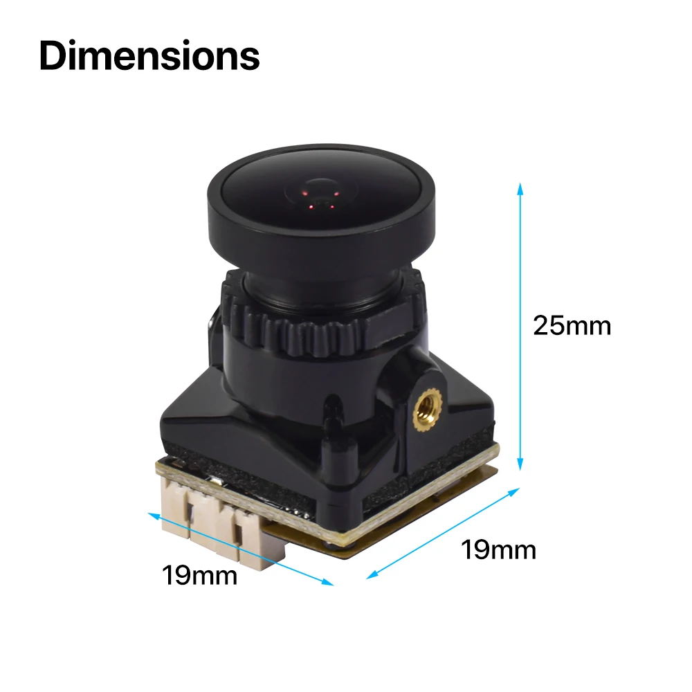 MINI MS-1672 FPV Camera 2000TVL 165° Wide Angle 2.1mm Lens Super WDR 3DNR 0.0001Lux Low-Light 5-36V For RC Racing Drone