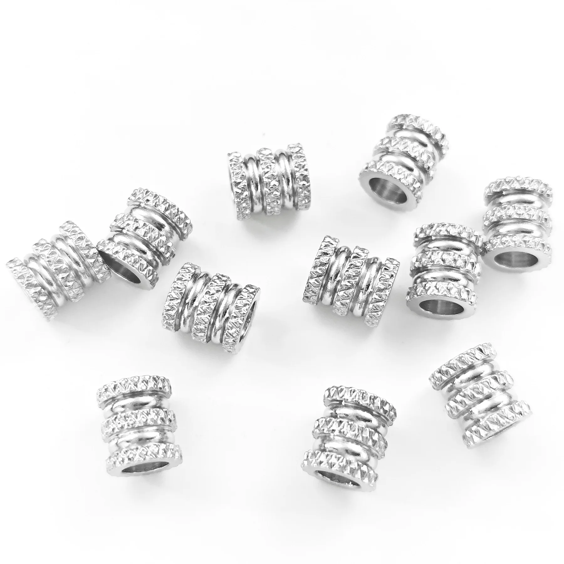 

20Pcs Stainless Steel Charms Spacer Beads Jewelery Materials for DIY Necklace Bracelets Accessories Crafting Supplies Findings