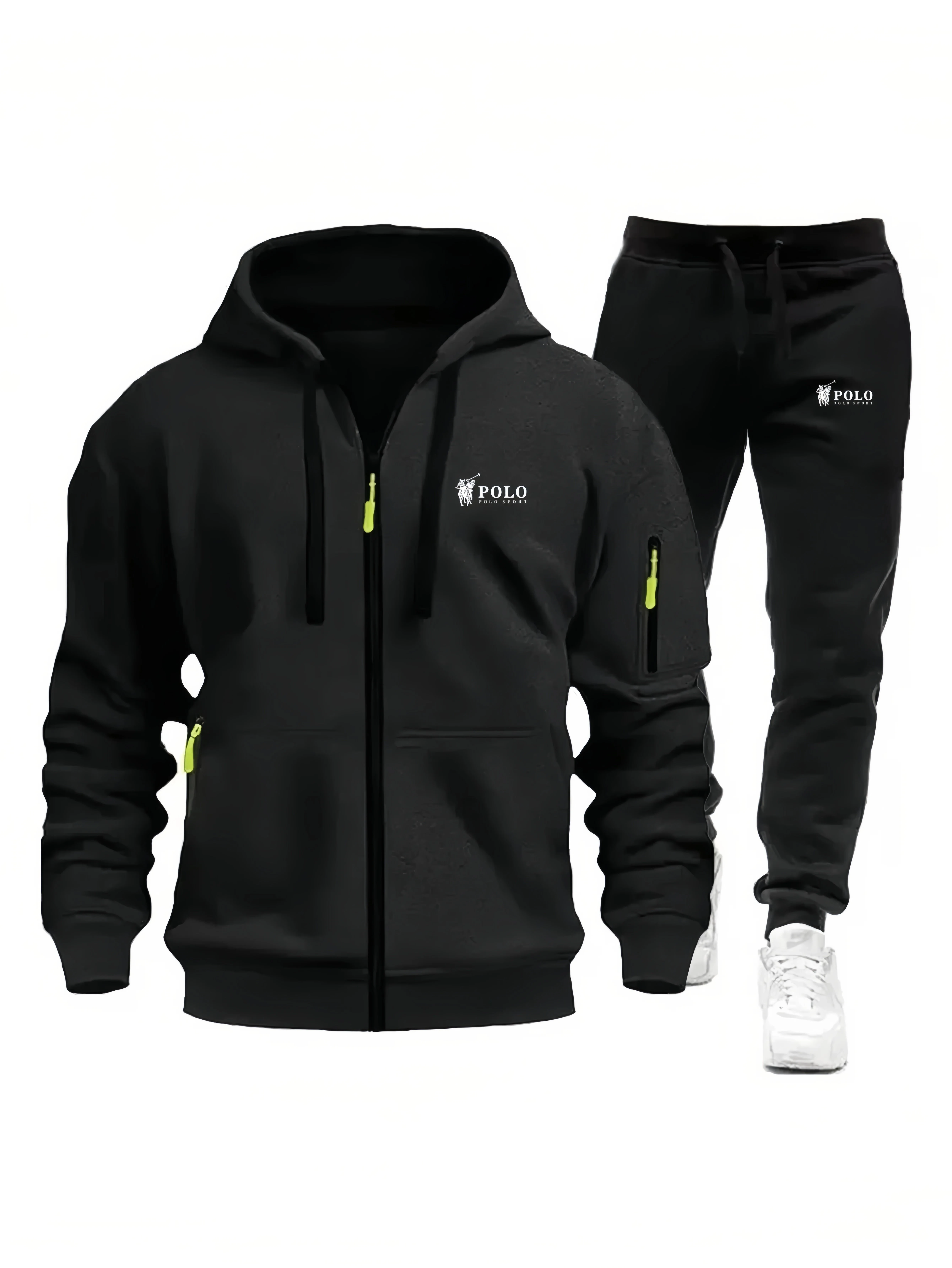 

Men's Casual Tracksuit High Quality Zipper Hoodie Sweatshirt Pants Set Daily Jogging Sportswear Hot Sports Outfit Hoodies Sets