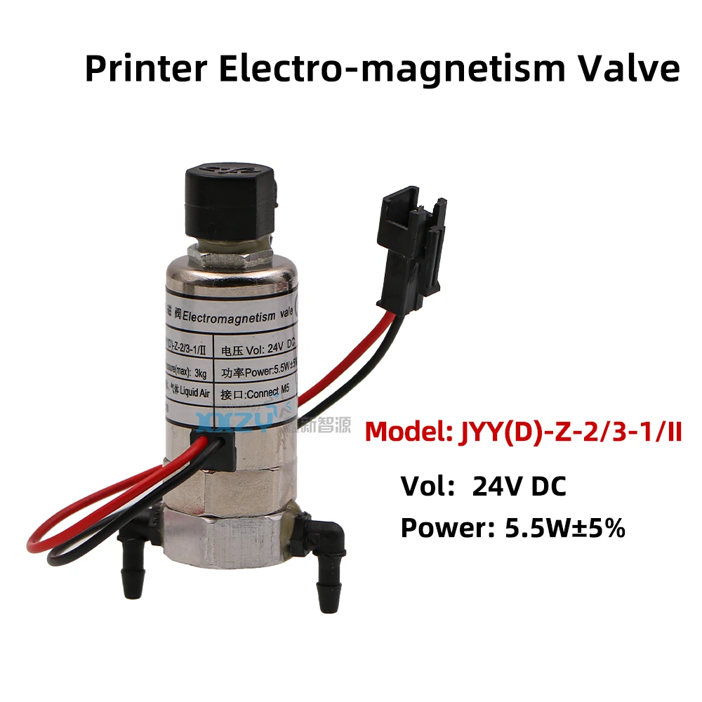 JYY Solenoid Valve for Galaxy Phaeton Infiniti 3208 3278F Inkjet Printer 3-Way 24V 5.5W Original Electro Magnetism Valve