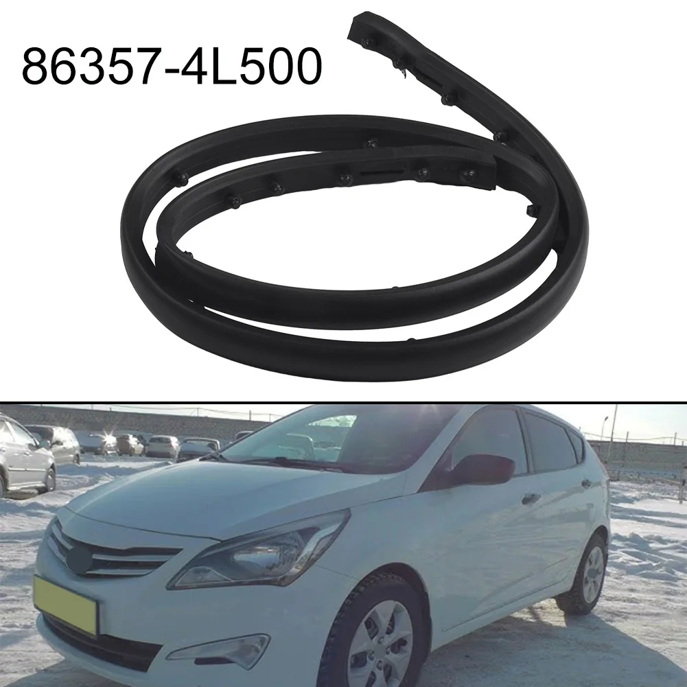 Rubber Hood Sealing Strip For Hyundai Solaris 2014-2016 For Accent 2015-2016 Replace 86357-4L500 Front Bumper Weatherstrip Black