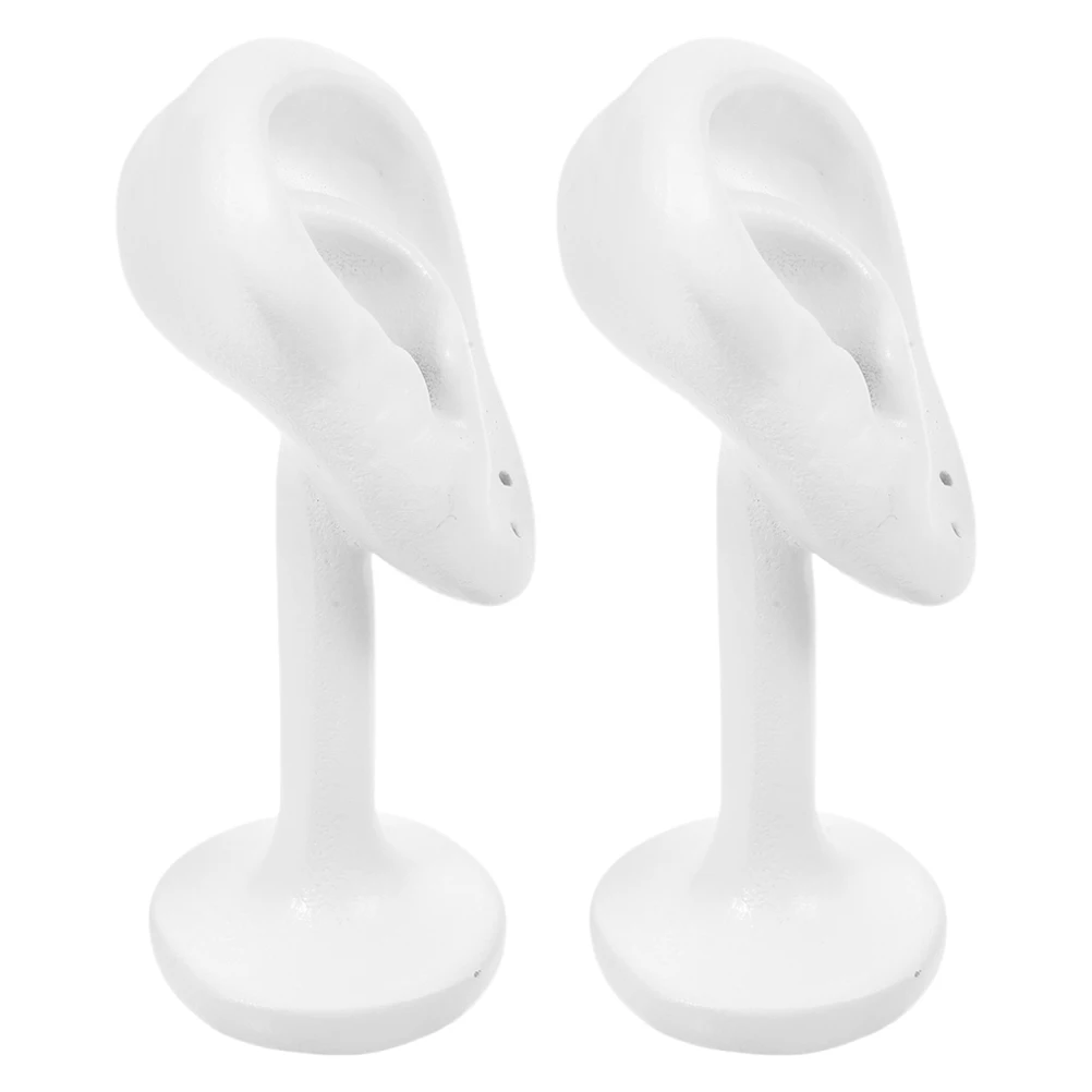 

2pcs Earring Display Stand Rack Organizer Artificial Resin Studs Jewelry Accessories Hanger Mold Simulated Ear