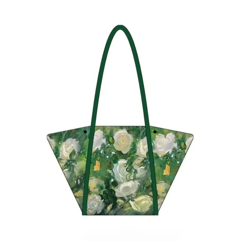 

Original Designer Handbag Woman High Quality Soft Canvas Fashion Floral Print Shoulder Bag 2026 New Green Elegant Crossbody Bag