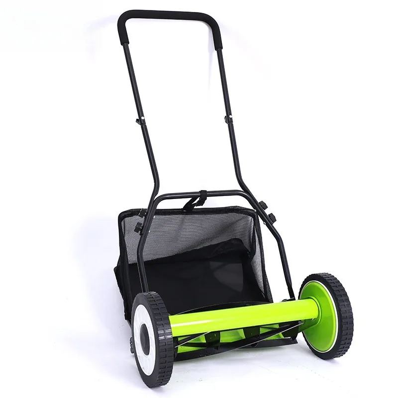 16 Inch Push Lawn Mower Non Powered Manual Reel Mower For Small Garden Villa Courtyard Grass Cutting Machine