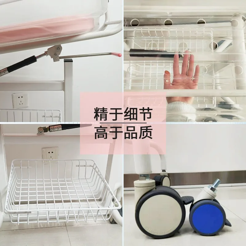 Baby Bed with Mobility and Adjustable Incline for Reflux Prevention for Newborns and Postpartum