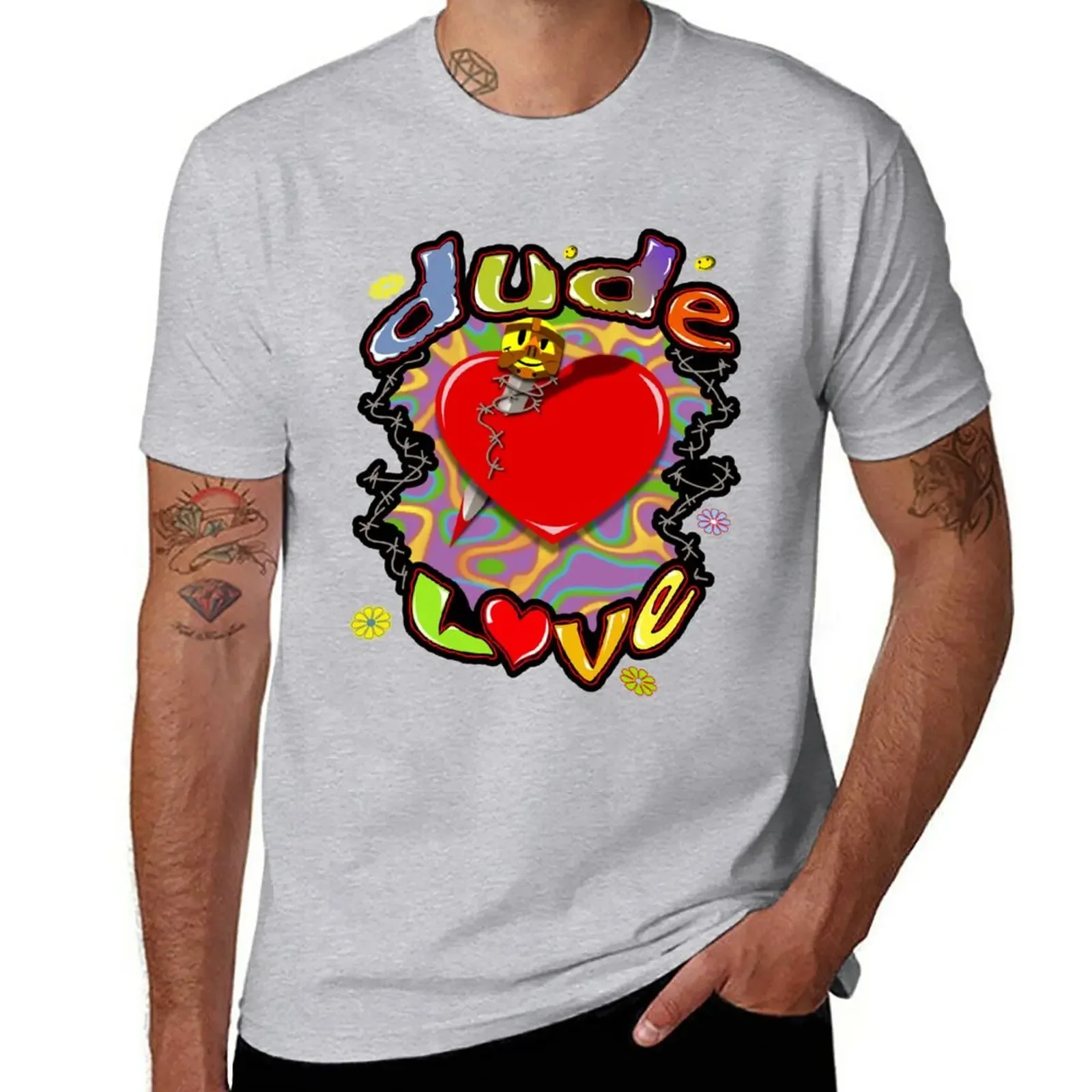 

New Dude Love Wrestling T-Shirt funny t shirts oversized t shirt plain white t shirts men
