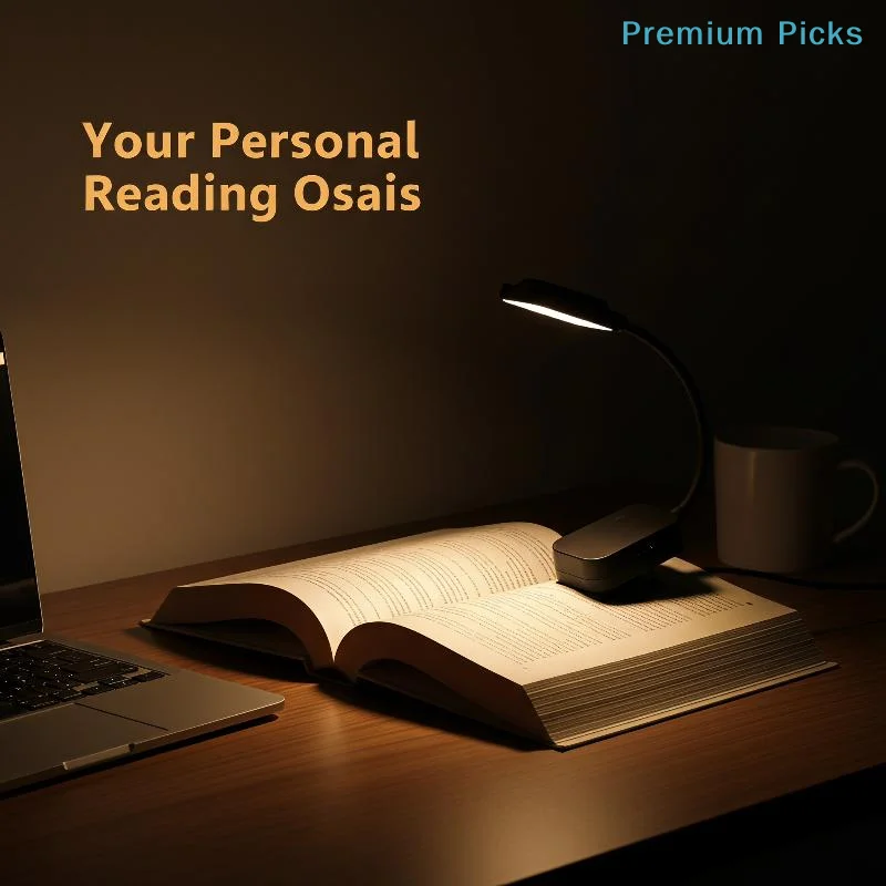 portableMini Clip On LED Desk Lamp USB Rechargeable LED Desk Lamp 3 Light Colors