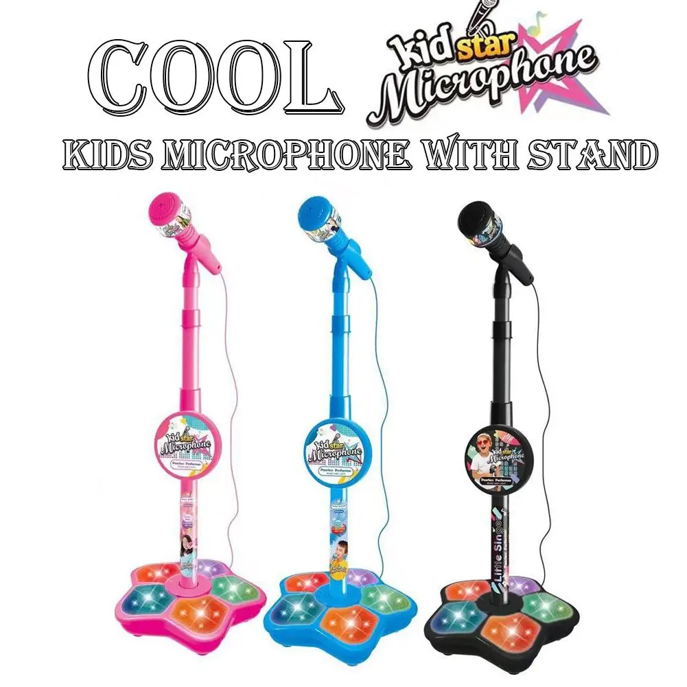Kinder das All-in-One-Mikrofonständer-Spielzeug, tragbare Kinder-Karaoke-Elektronik, Mikrofon-Gesangsmaschine mit Beleuchtung