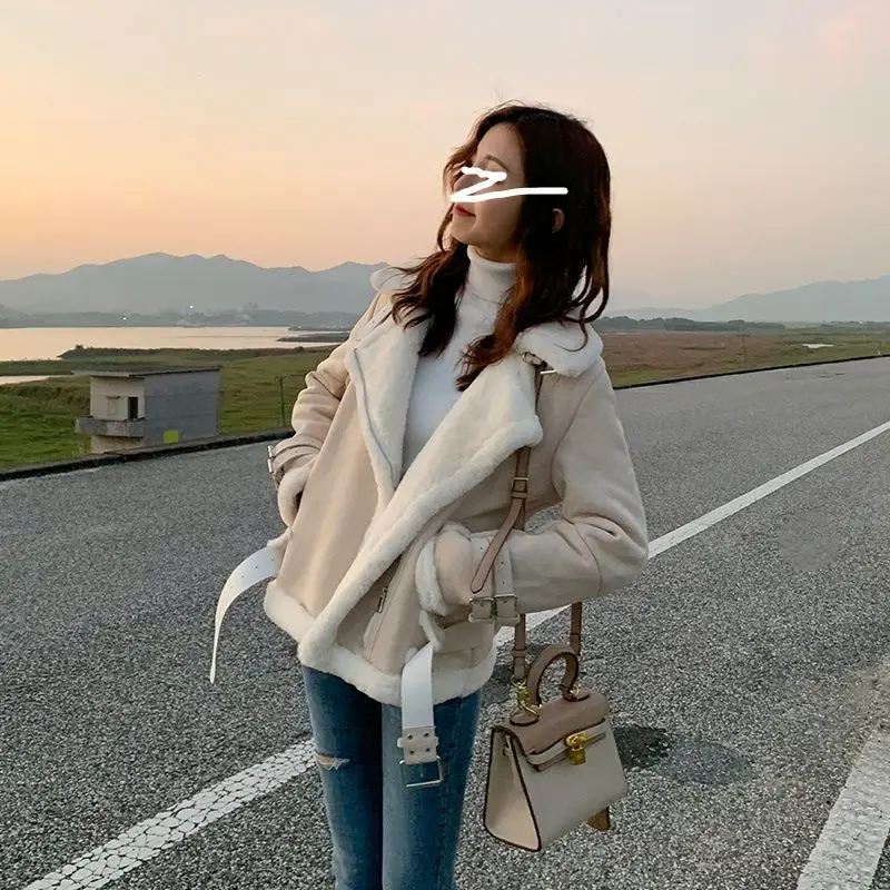 

Женская модная черная куртка с флисовым верхом, теплая верхняя одежда на осень/зиму E12703