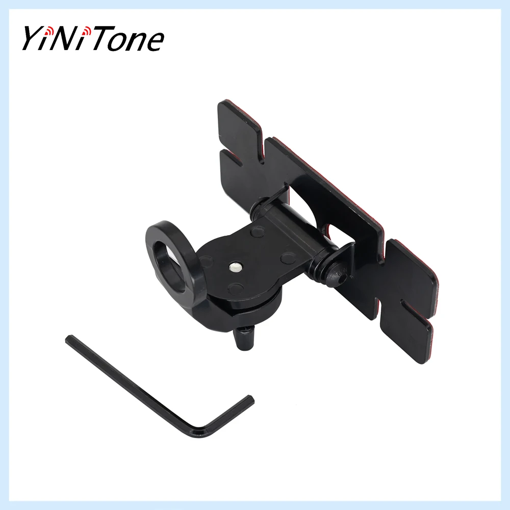 Clip-On Antenna Mount for Car Roof, Trunk, or Bumper - Durable Black Metal Base with Adjustable Design and Tool Included