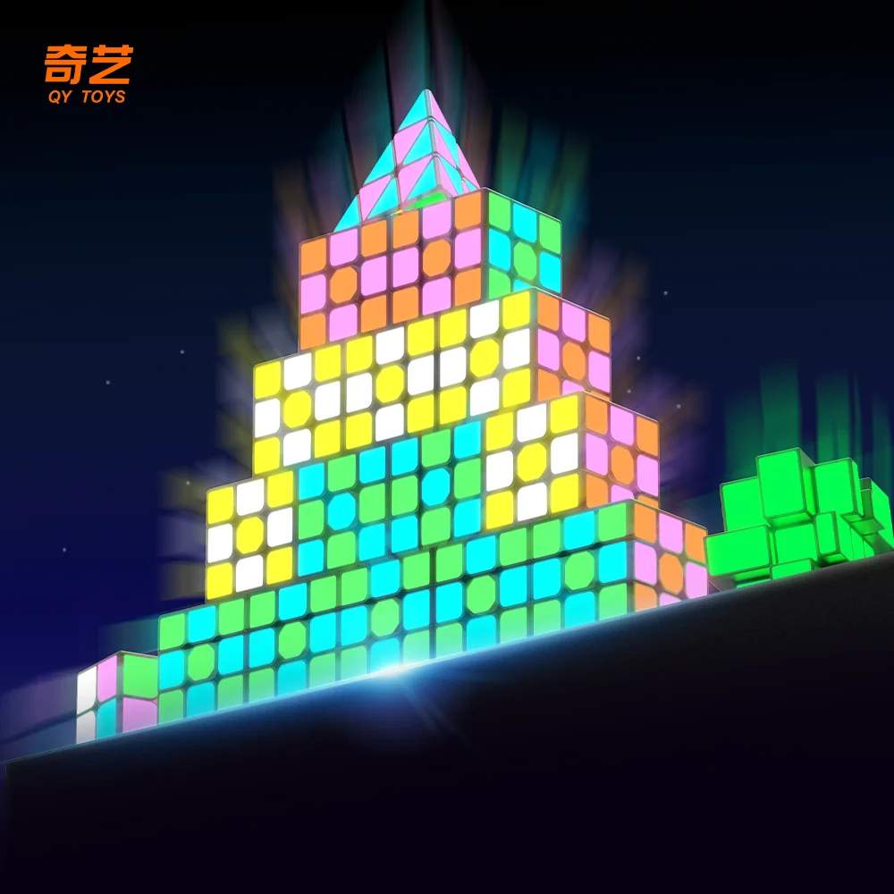 [JudyCube] Qiyi 夜光キューブ 暗闇で光る 2X2 3X3 パイラミンクス ミラー マジックスピードキューブ フィジェットトイ Cubo Magico パズル