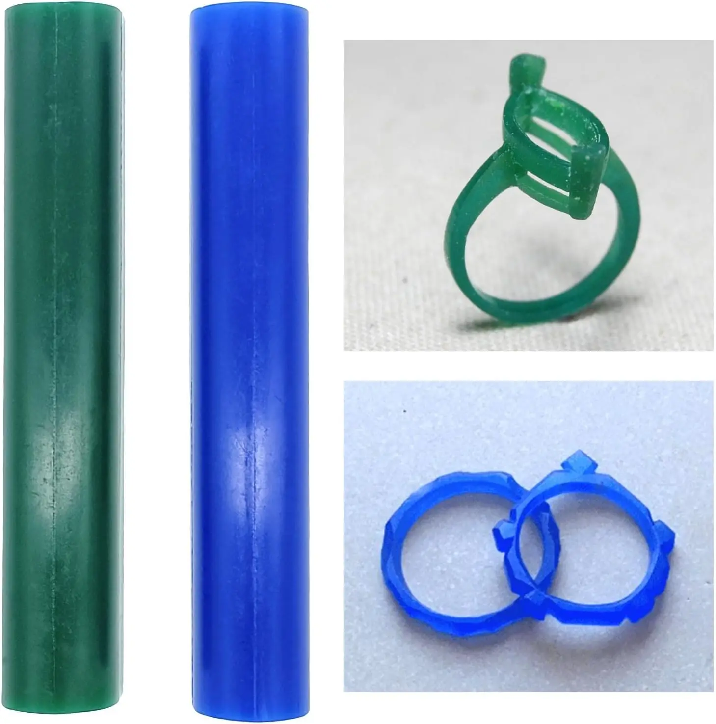 Premium Jewelry Wax Ring Mold Kit 2-Piece T150 Carving Injection Wax Tubes for Lost Wax Casting and Ring Making