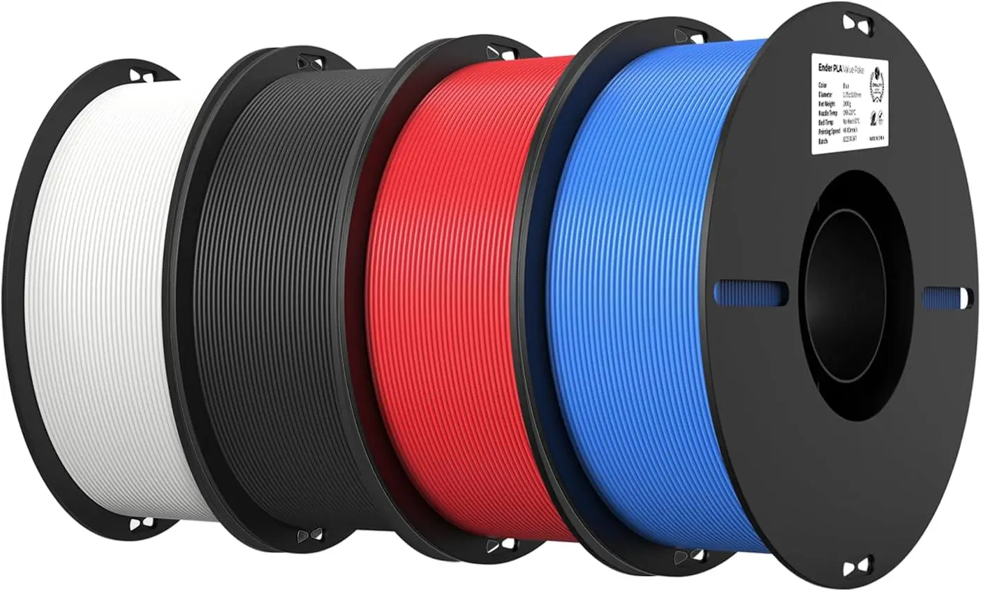 

4kg 3D Printer Filament, Tougher & Stronger, Accuracy +/-0.02mm, Black/White/Red/Blue