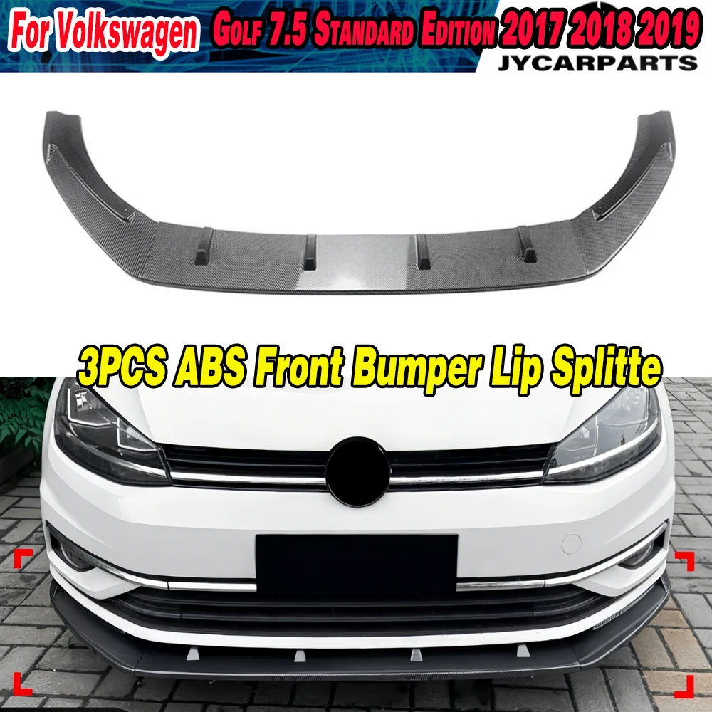 

Front Bumper Lip Splitter Spoiler Diffuser For Volkswagen Golf 7.5 MK7.5Standard TDI TSI Edition Exterior 2017 2018 2019 Bodykit