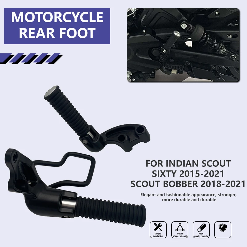 

Footrest Mounting Bracket for Indian Scout 15-21 Scout Sixty 16-21 Scout Bobber 18-21 Motorcycle Folding Rear Passenger Footpeg