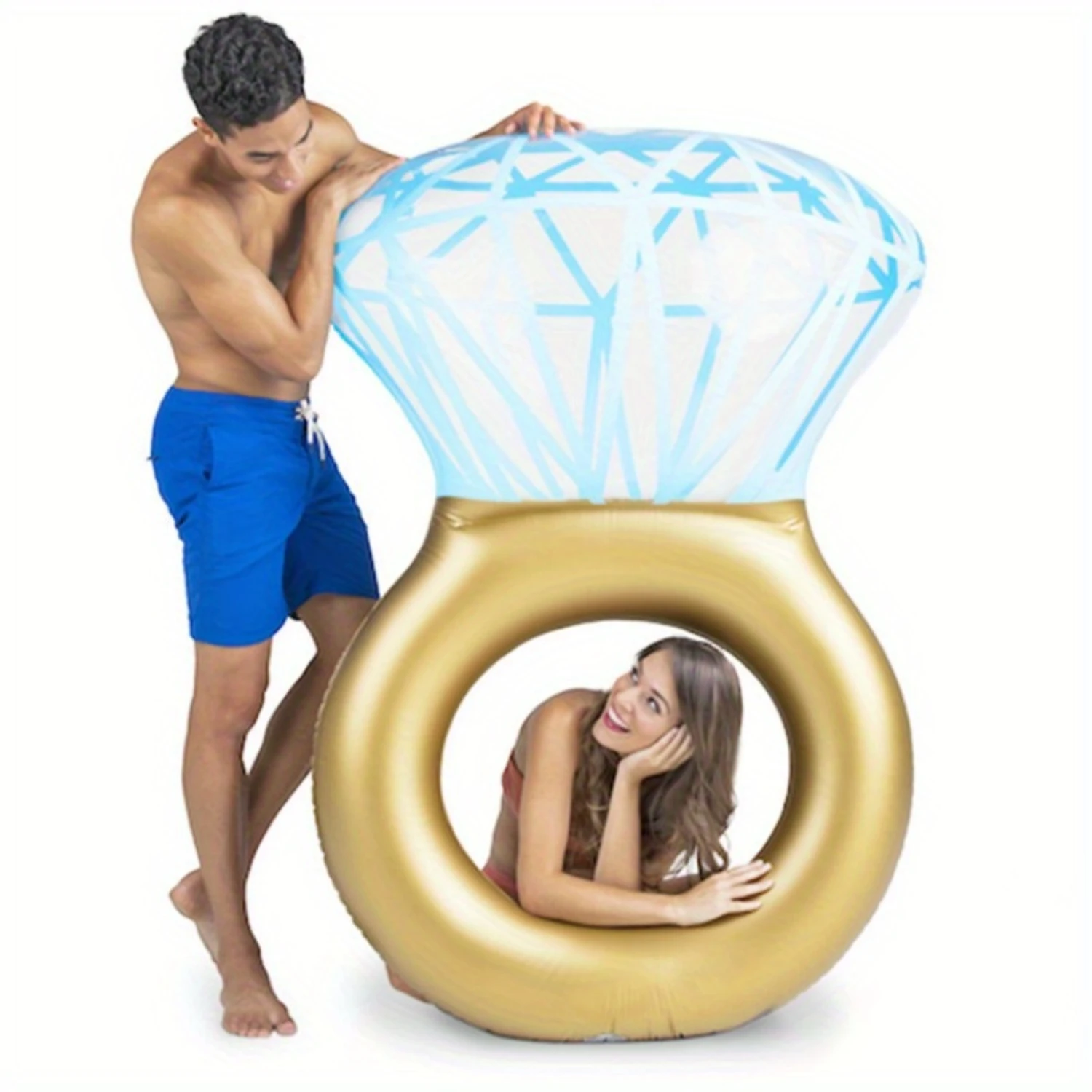 

Fun Inflatable Swimming Ring - Unique Creative Design, Durable and Safe, Perfect for Swimming and Water Games - Ideal for Pool