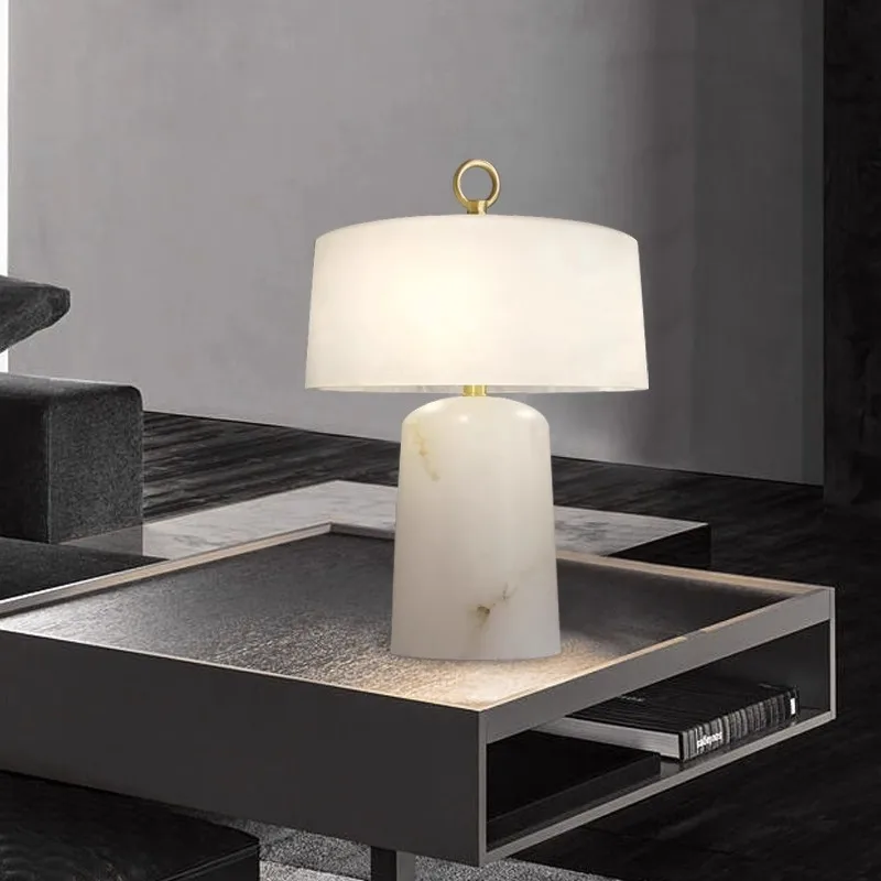 Nordic Living Room Side Table Minimalist Marble Atmosphere Table Lamp Dining Table Bedside Desk Classic Copper Table Light