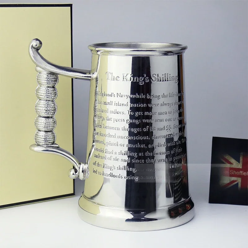 Tin Beer Cup Coin 20 oz Retro British Luxury Gift Box