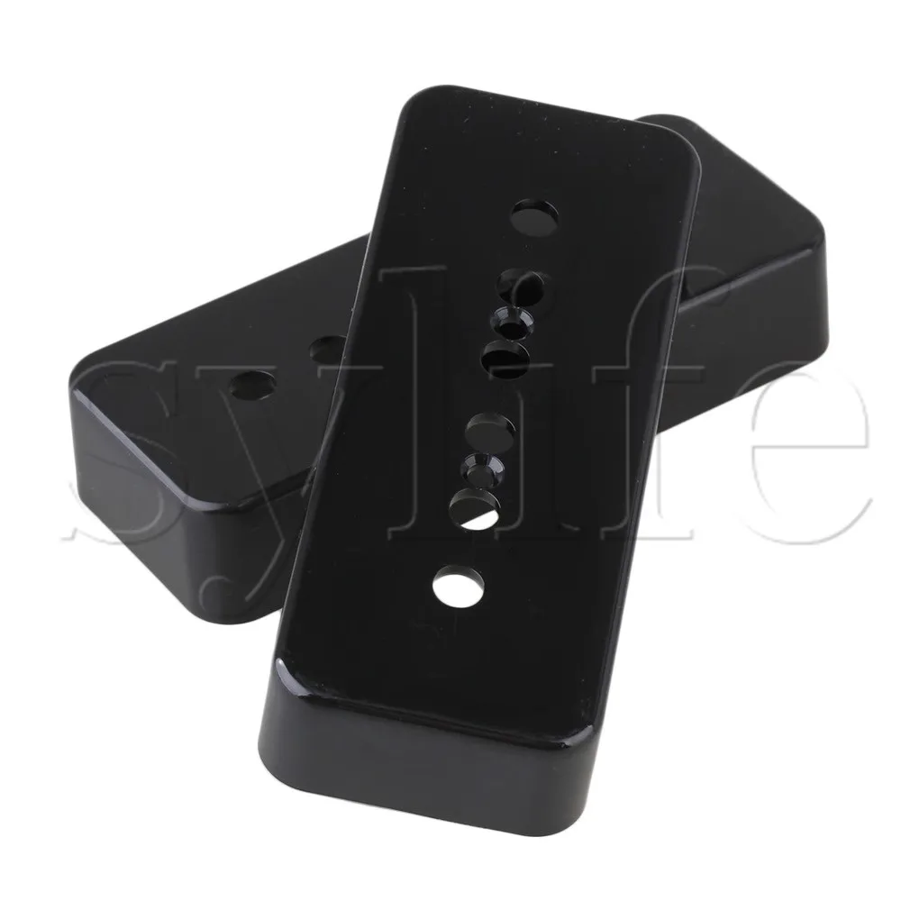 BLACK GUITAR P90 SOAPBAR PICKUP COVERS/P 90 Set