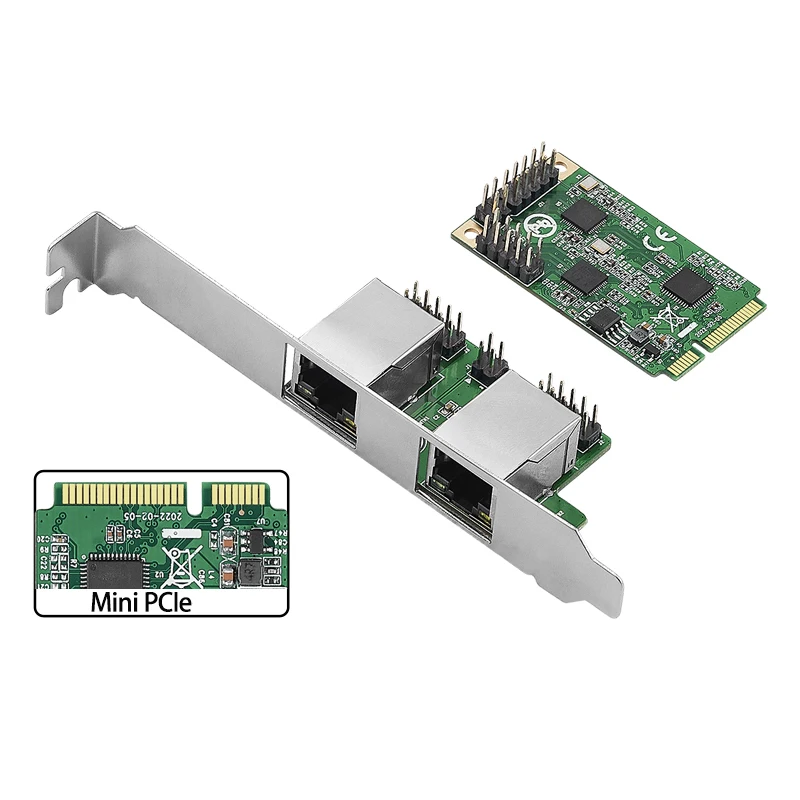 Imagem -05 - Placa de Rede Mini Pcie para Portos Rj45 2.5g 2500mbps Gigabit Ethernet Adaptador Lan Mini Pci Express Nic Realtek 8125b Chip para pc