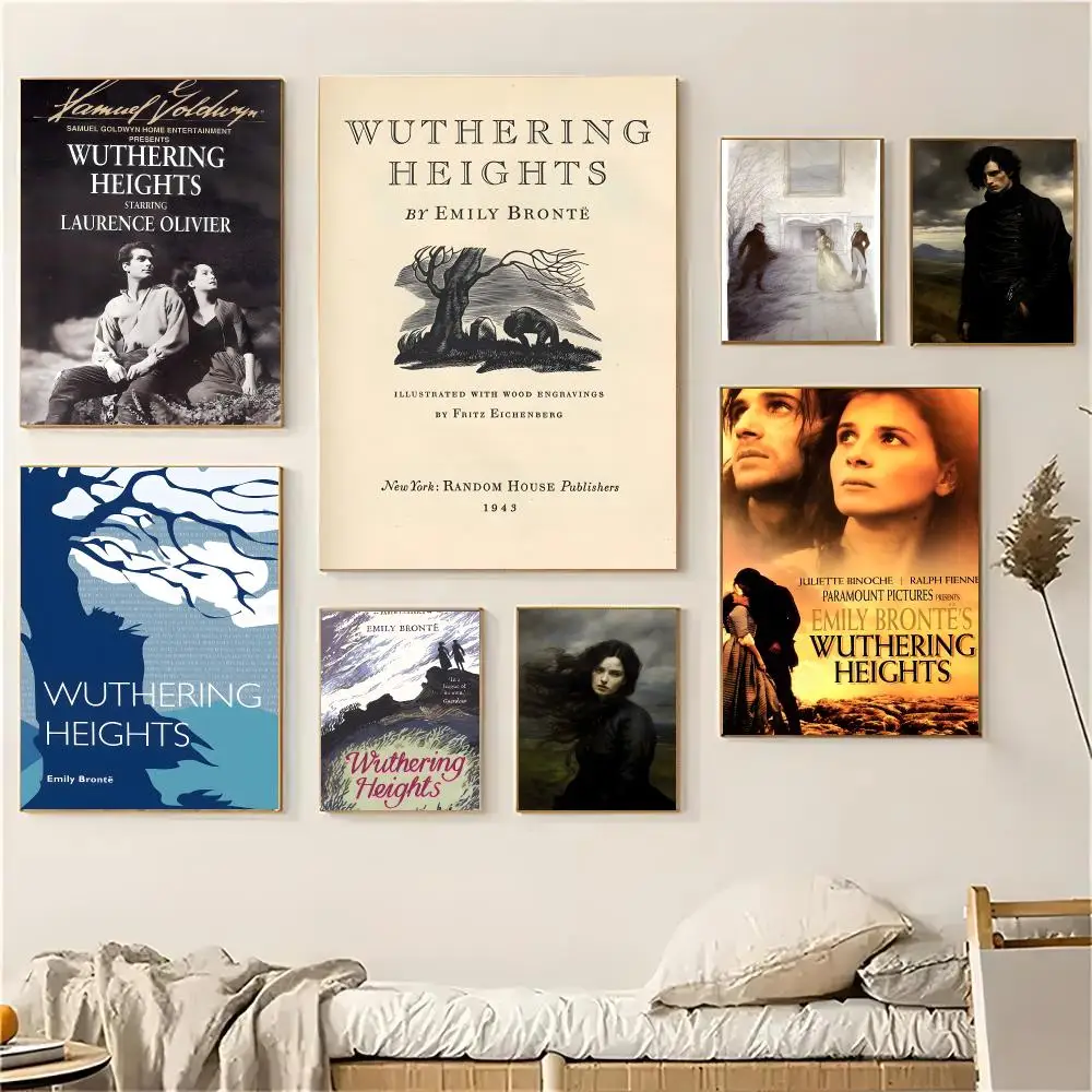 W-Wuthering Heights Movie Poster Self-adhesive Decal Living Room Bedroom Party Bar Decor Moisture-proof Fade-resistant