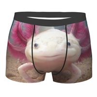 Smiling Leucistic Axolotl Boxer Shorts Men 3D Print Male Stretch Ambystoma Mexicanum Underwear Panties Briefs