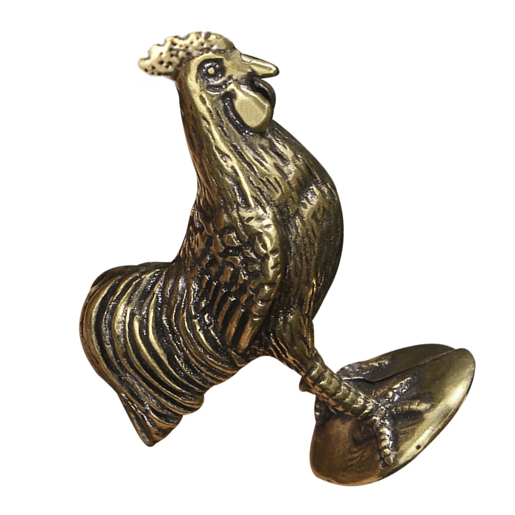 

Rooster Ornament 28g Copper Chicken Statue Garden Decor Compact Size Realistic Shape Durable Safe Outdoor Lawn Yard Pathway