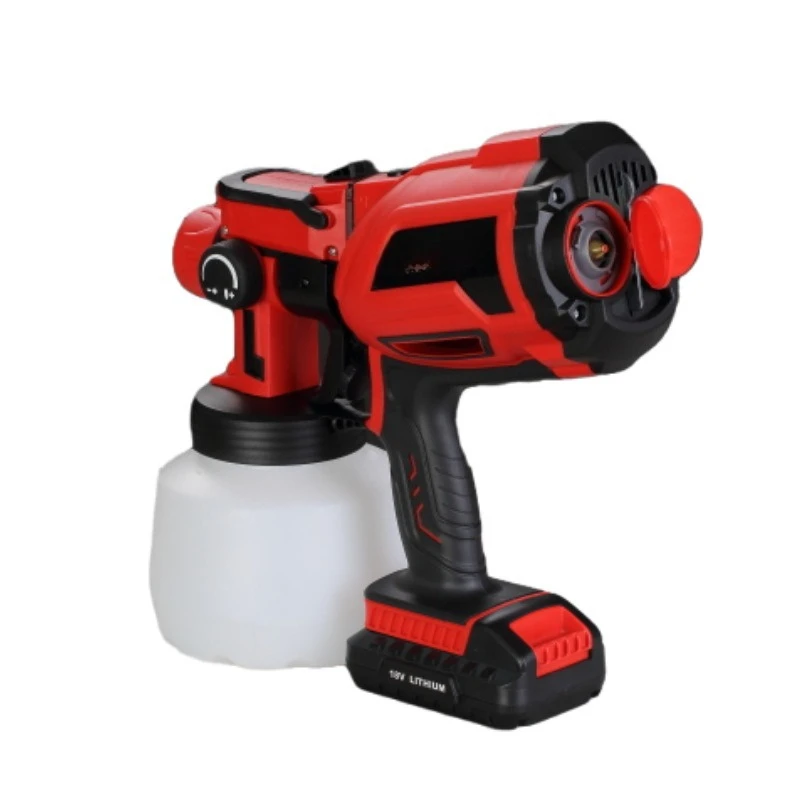 Portable lithium battery wireless electric spray gun with LED work light