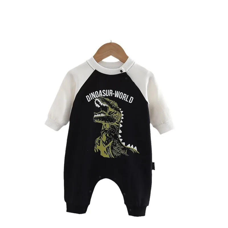 

Baby Boys Dinosaur Rompers Toddler Handsome Letters Jumpsuit Infant Outwear One Piece