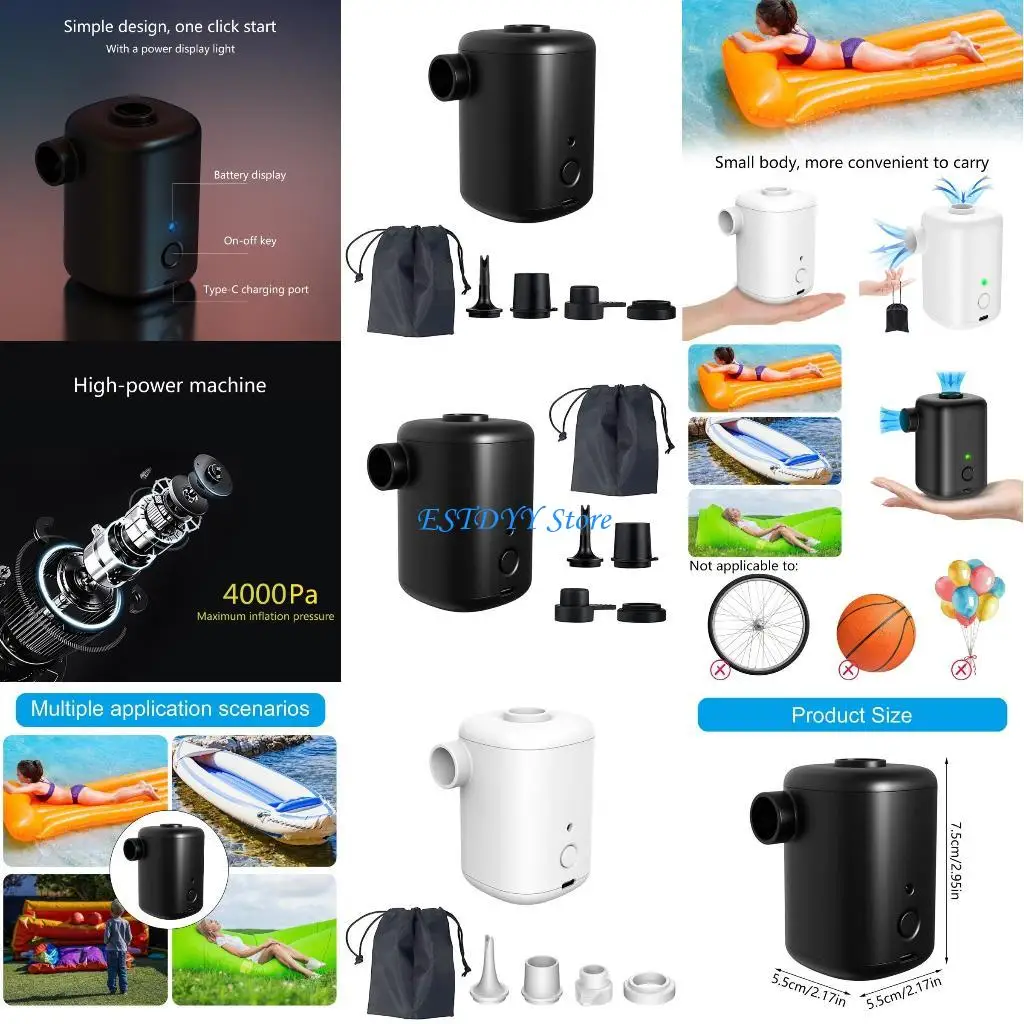 

G6DE Electric Bicycles Inflator Road Bike Pumps Compacts Handheld Pumps Rechargeable