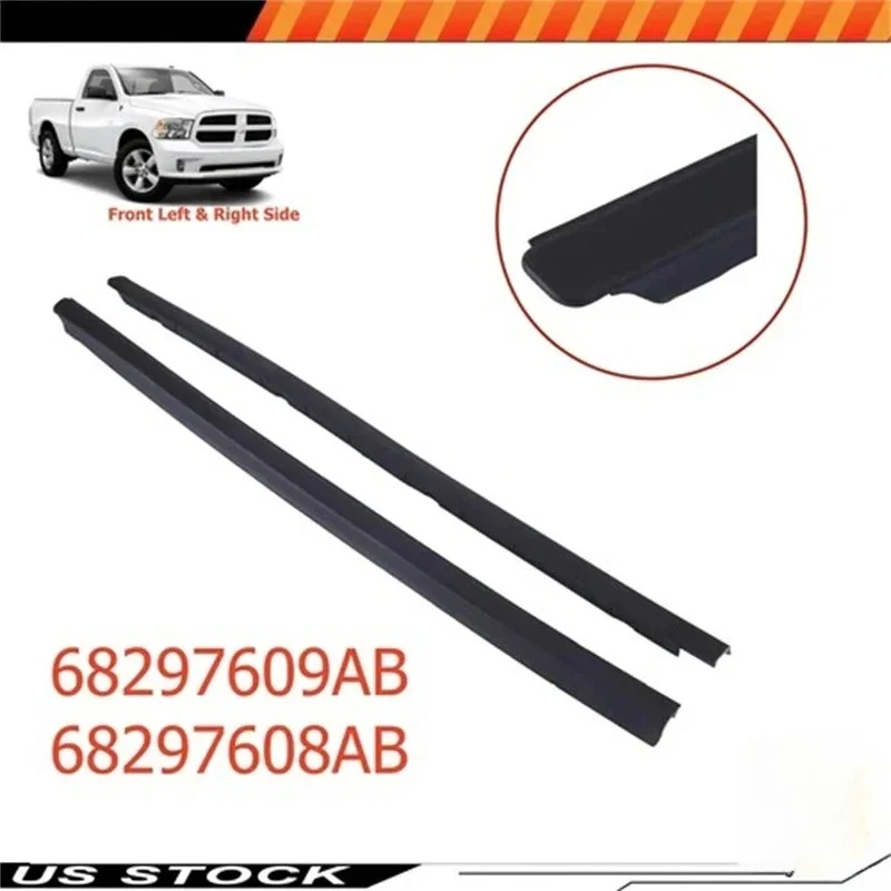 

Front Left & Right Side Windshield Molding Compatible for 2009-2022 RAM 1500 2500 3500 4500 68297609AB 68297608AB Automobiles
