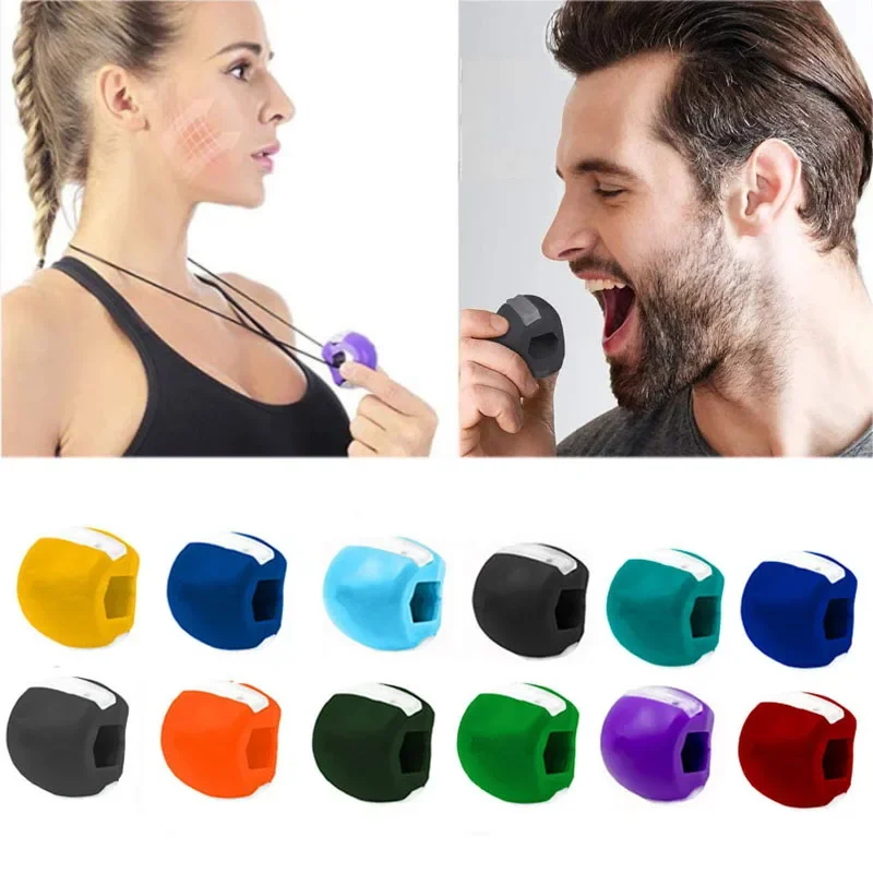 Masseter Ball Jawline Muscle Exerciser Chew Ball Food Grade Silicone Facial  Mandible Trainer Face Fitness Balls