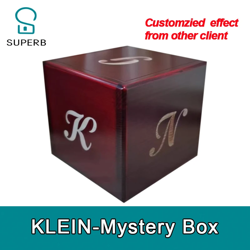 ห้องหลบหนี Klein Mystery Box เปิดกล่องตามลําดับที่ถูกต้องเพื่อเปิดเบาะแส ห้องหลบหนีปริศนาไม้ Superb 1987