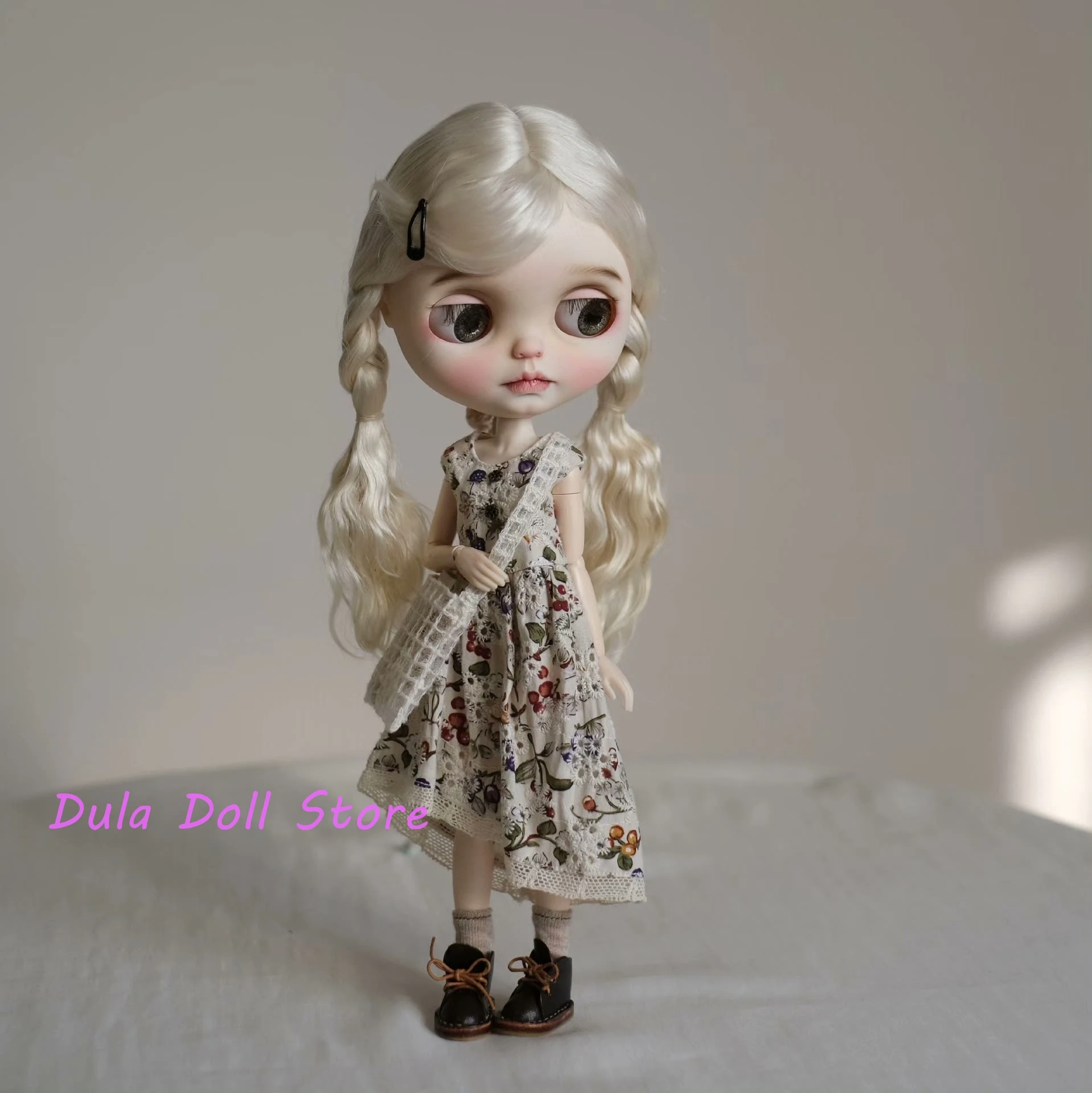 ชุดเดรสตุ๊กตา Dula ปี 2026 ชุดฤดูร้อน ปักลายดอกไม้สีเขียวมรกต สำหรับตุ๊กตา Blythe ob24 ob22 Azone Licca ICY JerryB 1/6