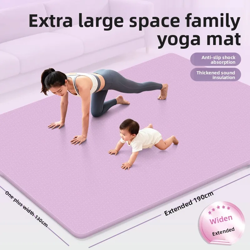 Large Two Person Yoga Mat Home Use Dance Non Slip Shock Absorbent Quiet Thickened Wide Yoga Mat Thick Gym Mat Gymnastics Mat