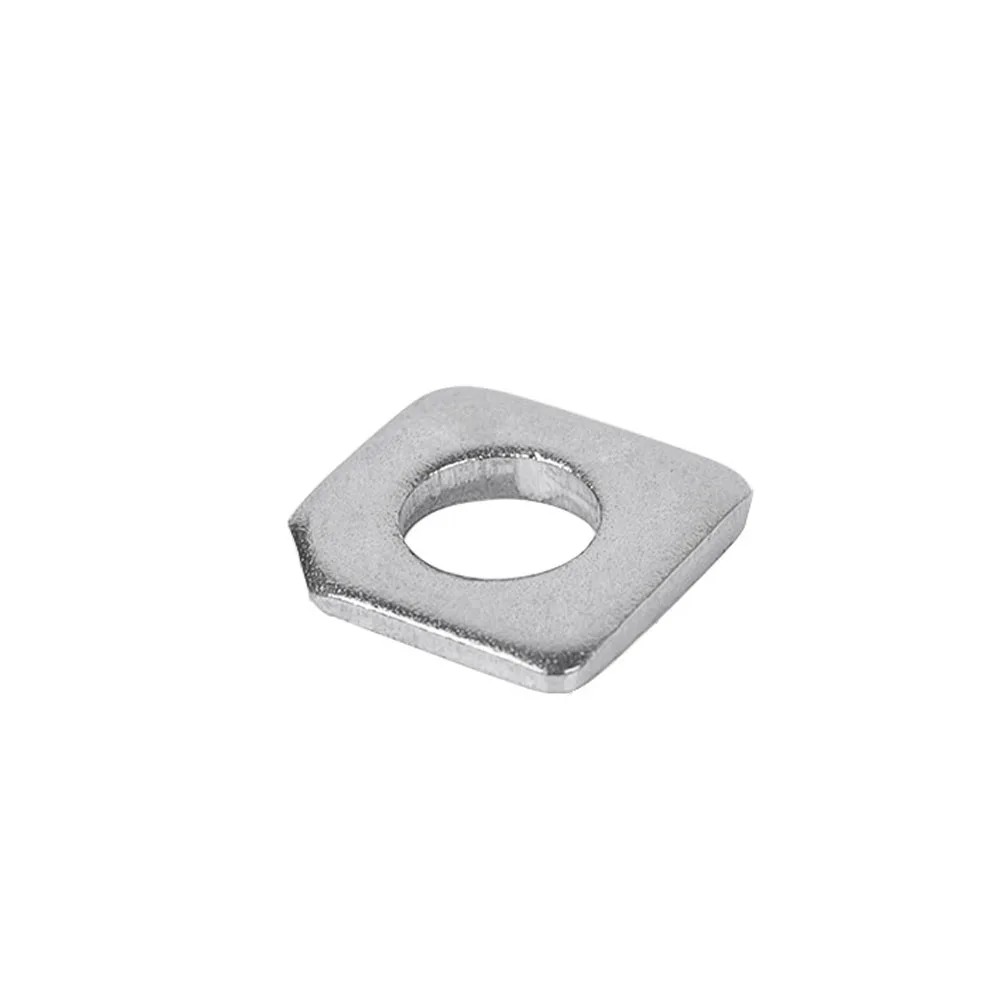 GB853 304/316 Stainless Steel Square Taper Washer for Slot Section M6 M8 M10 M12 M16 M20 Missing Corner Gasket