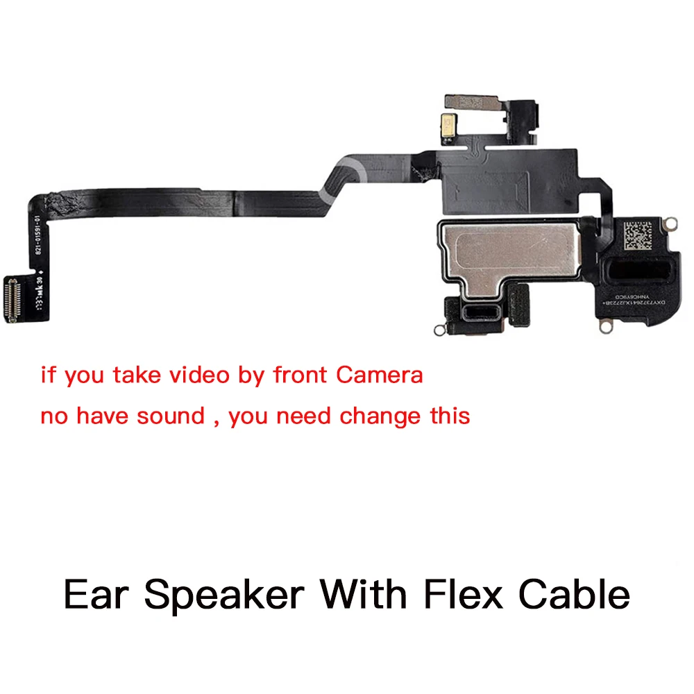 For iPhone X XR XS Max Microphone Replacement On Ear Speaker,Charging Dock ,Power Volume Flex Cable