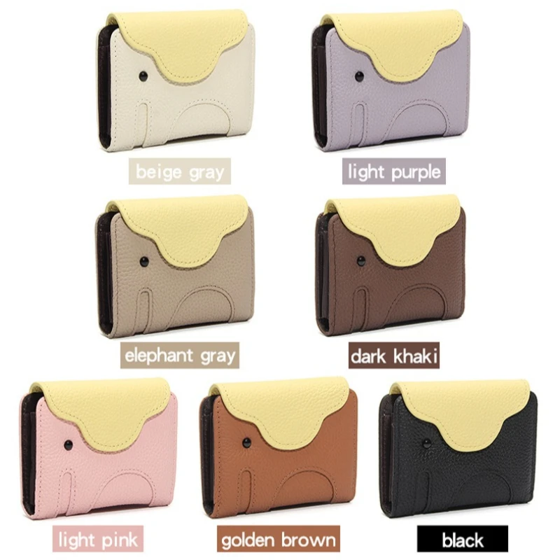 

Credit Card Holder Genuine Leather Small Wallet for Women, Large Capacity Card Wallet Cute Organ Style Card-slots Case ID Holder