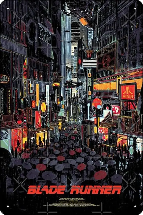 Blade Runner Poster Poster Metal Tin Sign Fun Home Art Wall Decor 8x12 Inch