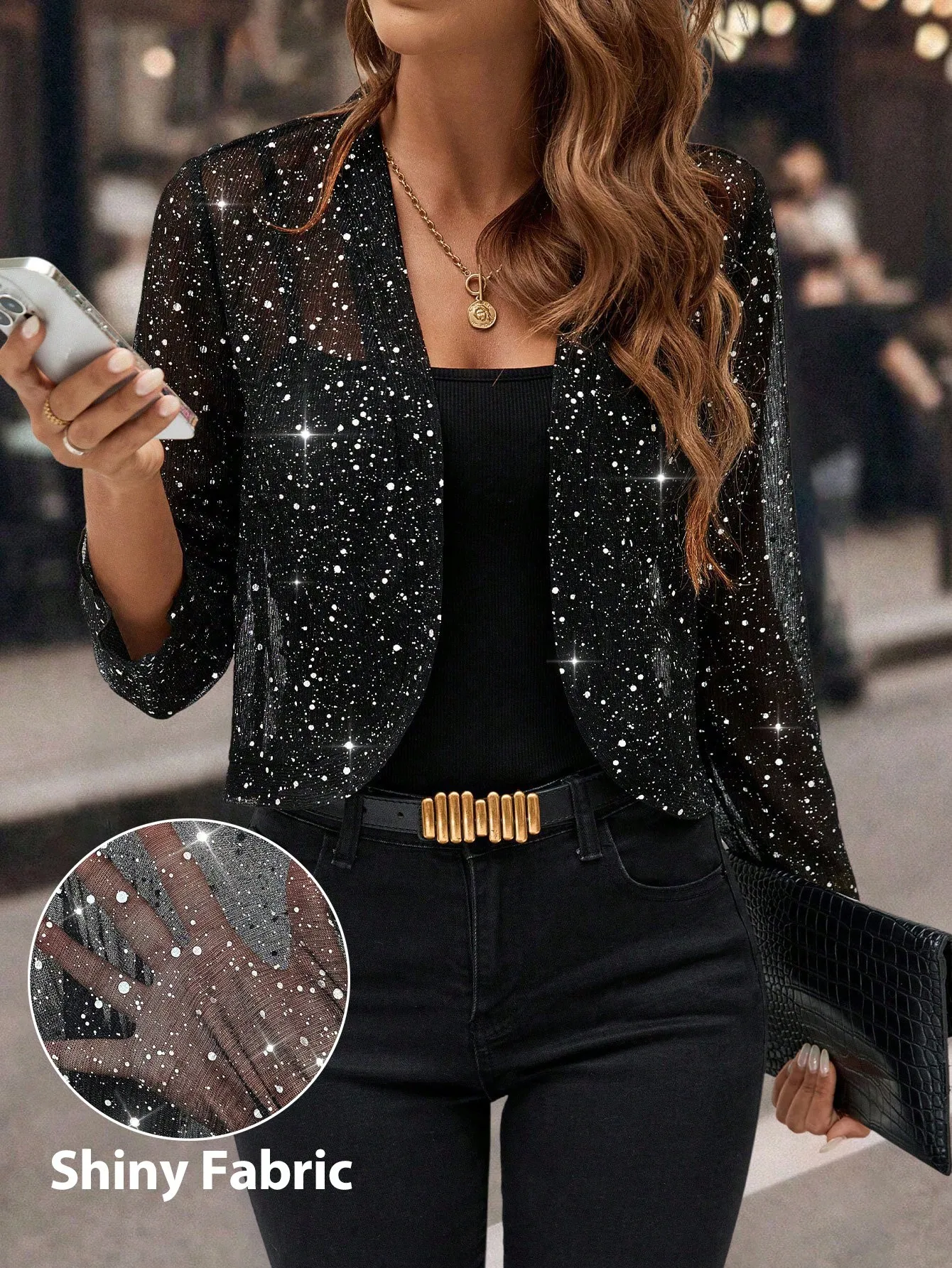 Damski kardigan z długim rękawem, casualowy, do noszenia na co dzień jesienią/zimą.