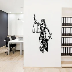 Femida Lady Justice Vinyl Wall Sticker Lawyer's Office Wall Decals Mural,  Law Goddess of Justice Decals Gift for Lawyer