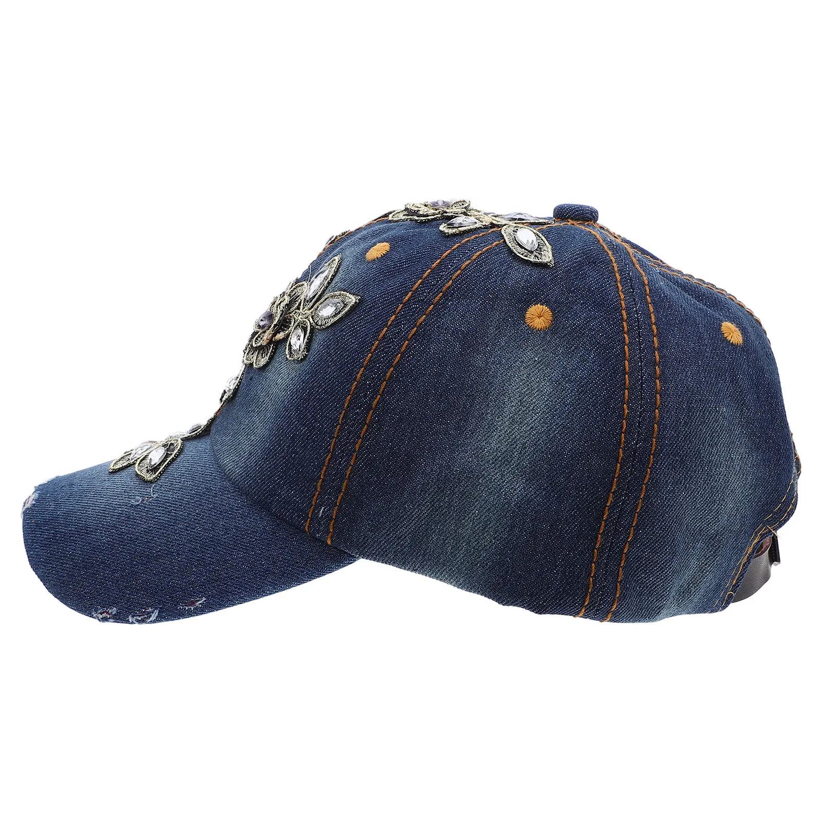 

Rhinestone Women Baseball Cap Bling Denim Hats Adjustable Hat Lightweight Durable Stylish Fashionable Outdoor Activities